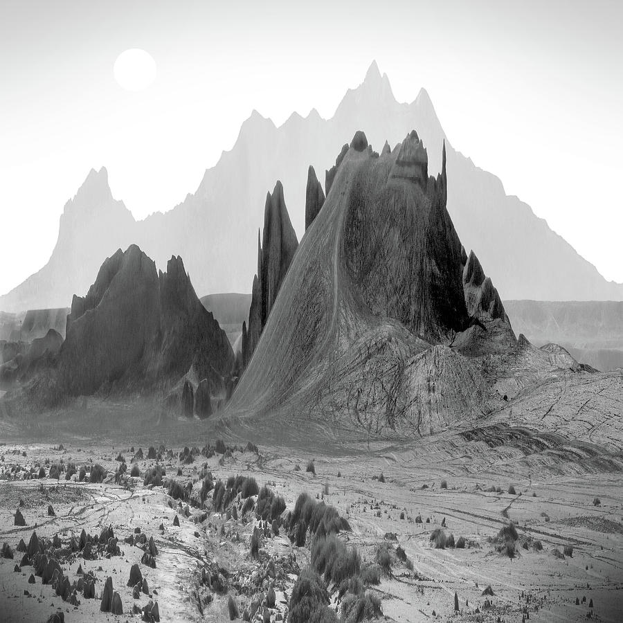 Mountain Digital Art - The Edge by Mike McGlothlen