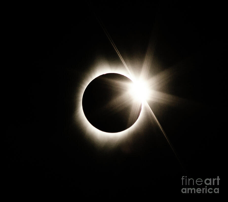 Space Photograph - The Edge Of Totality by Nick Boren