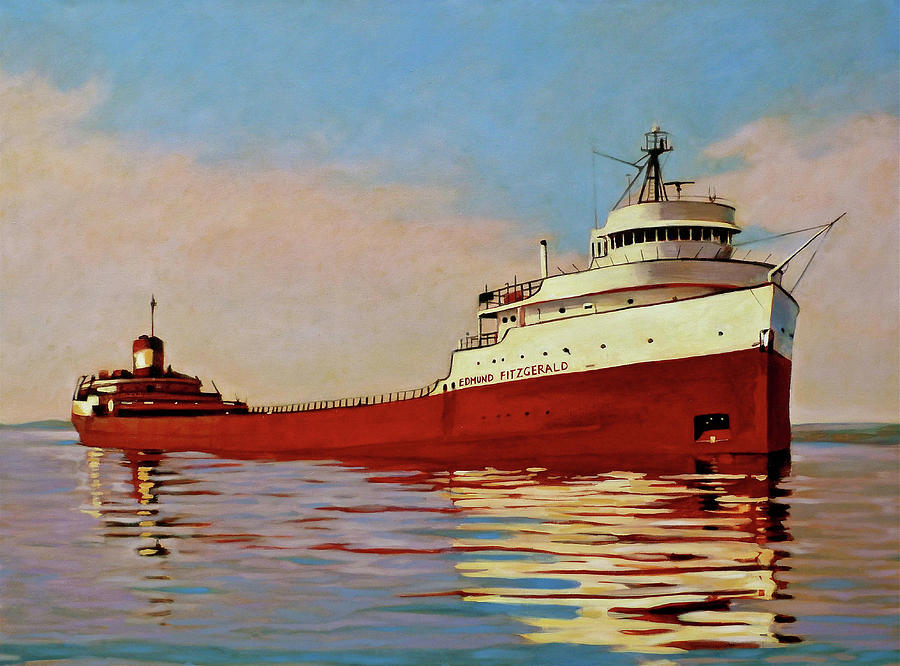 Ss Edmund Fitzgerald Painting - The Edmund Fitzgerald by Shanon Playford