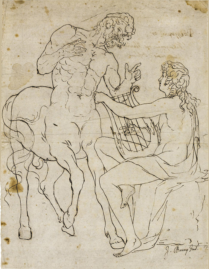 The Education of Achilles 2 Drawing by James Barry