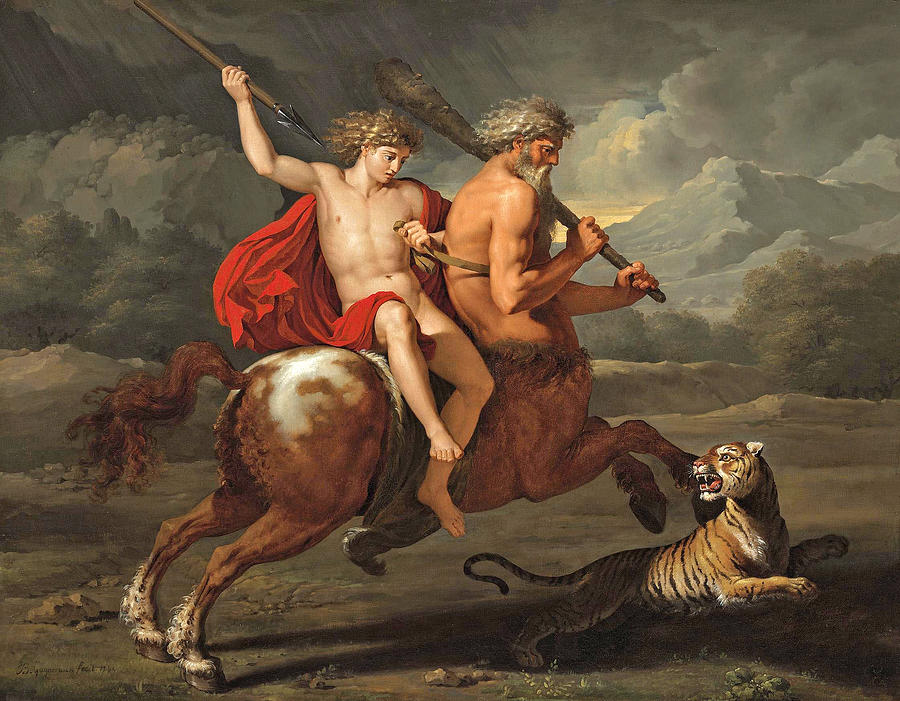 The Education of Achilles Painting by Benigne Gagneraux