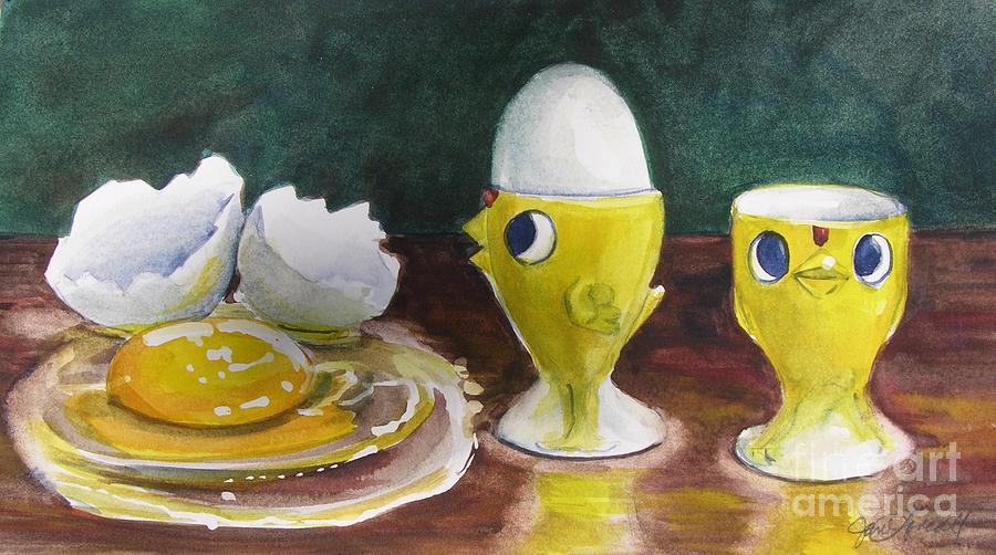 The Egghead and the Airhead Painting by Jane Loveall