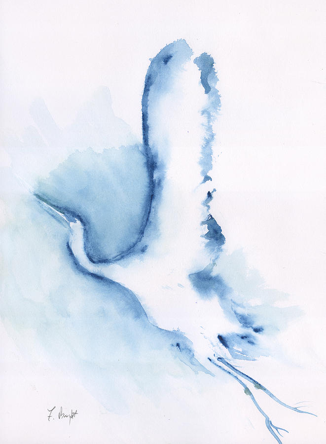 The Egret Take Off Painting by Frank Bright