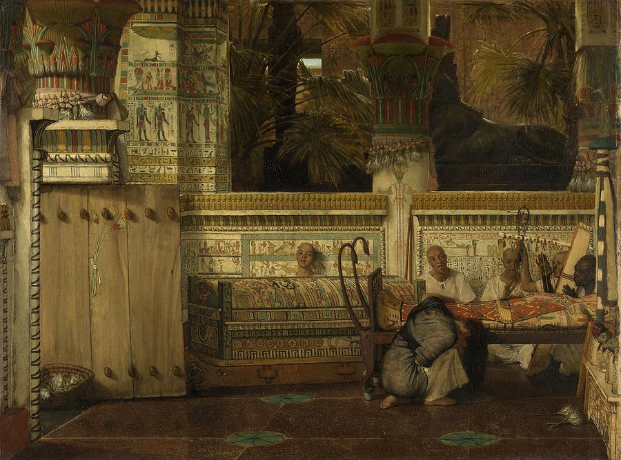 The Egyptian Widow, 1872 Painting by Vincent Monozlay