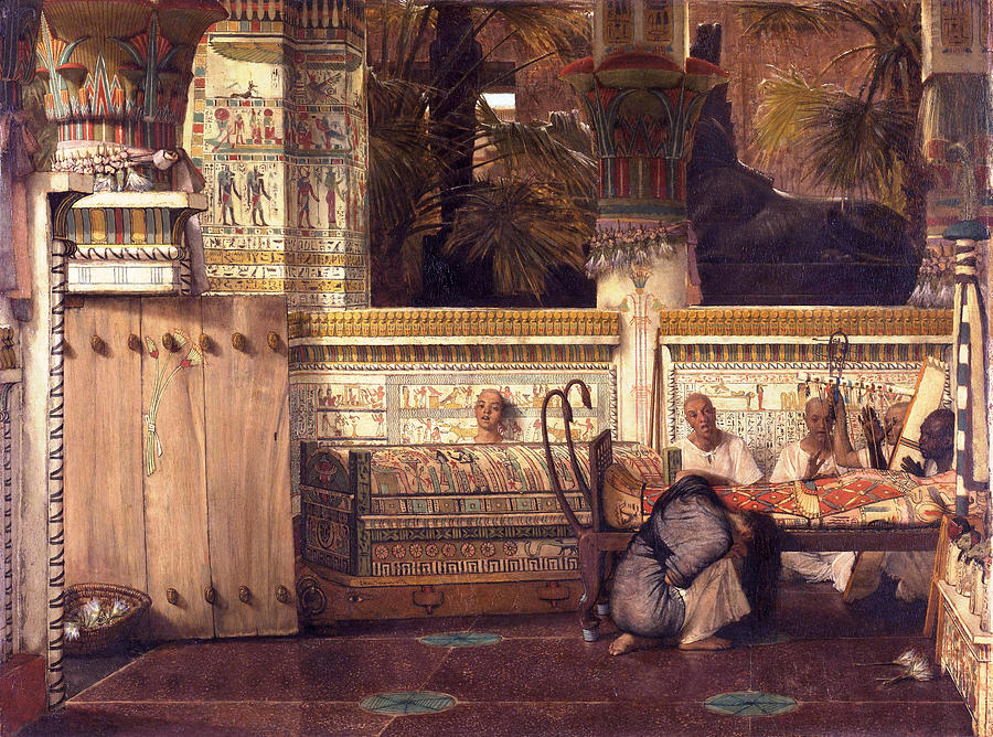The Egyptian widow Painting by Lawrence Alma-Tadema