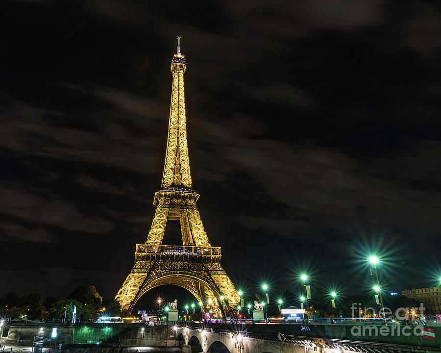 The Eiffel Tower at Night  Photograph by Alissa Beth Photography