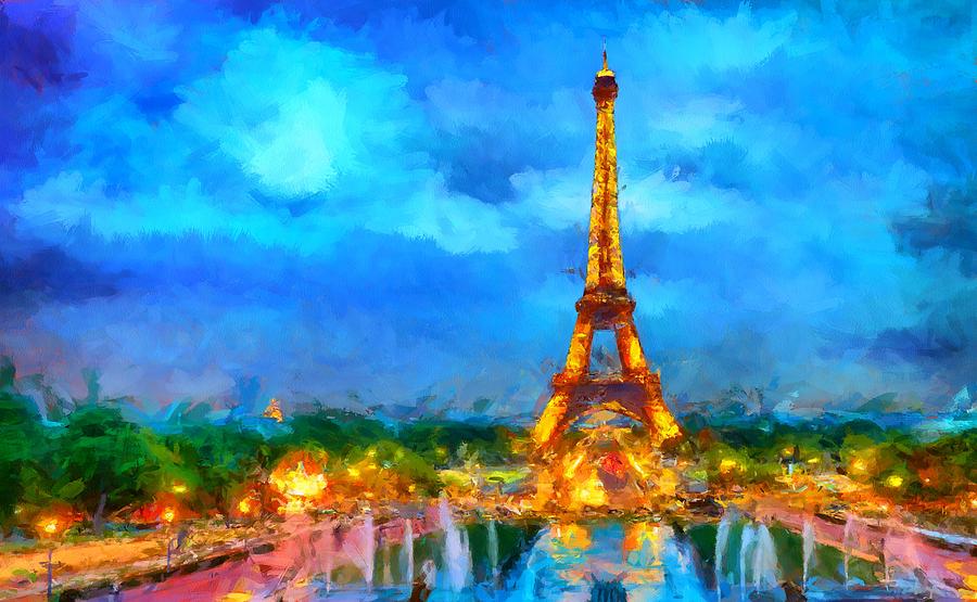 The Eiffel Tower Digital Art by Caito Junqueira