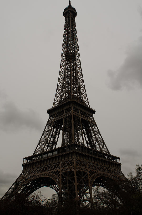 The Eiffel Tower in Paris on a Rainy Day Photograph by Miguel Winterpacht