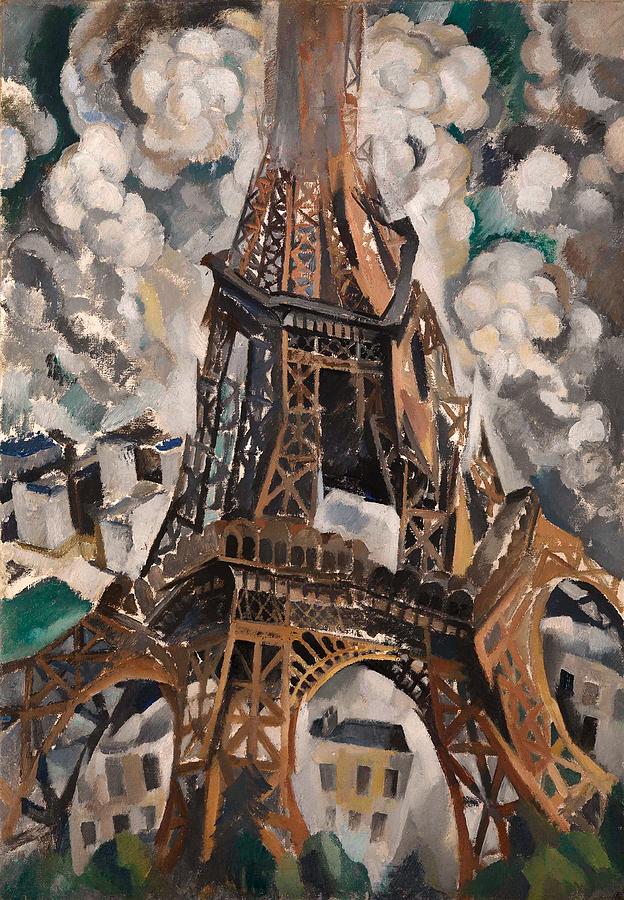 Vintage Painting - The Eiffel Tower by Mountain Dreams