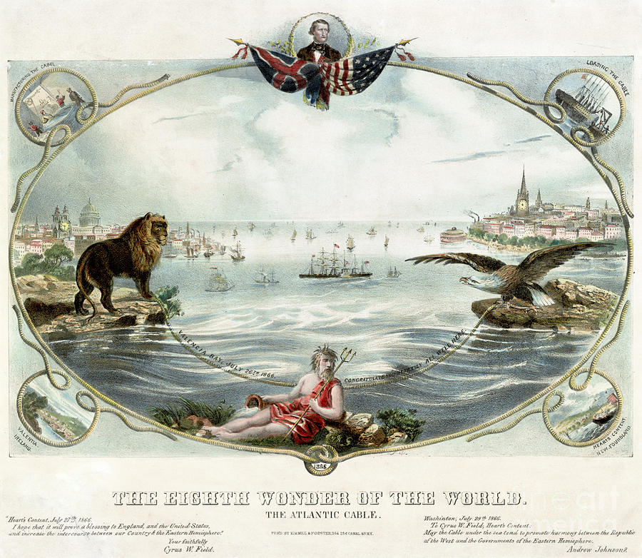 Vintage Drawing - The Eighth wonder of the world Vintage Poster 1866 Restored by Vintage Treasure