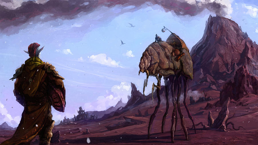 Vulture Digital Art - The Elder Scrolls III Morrowind by Maye Loeser