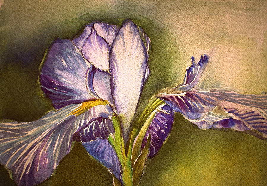 Iris Painting - The Elegant Iris by Mindy Newman