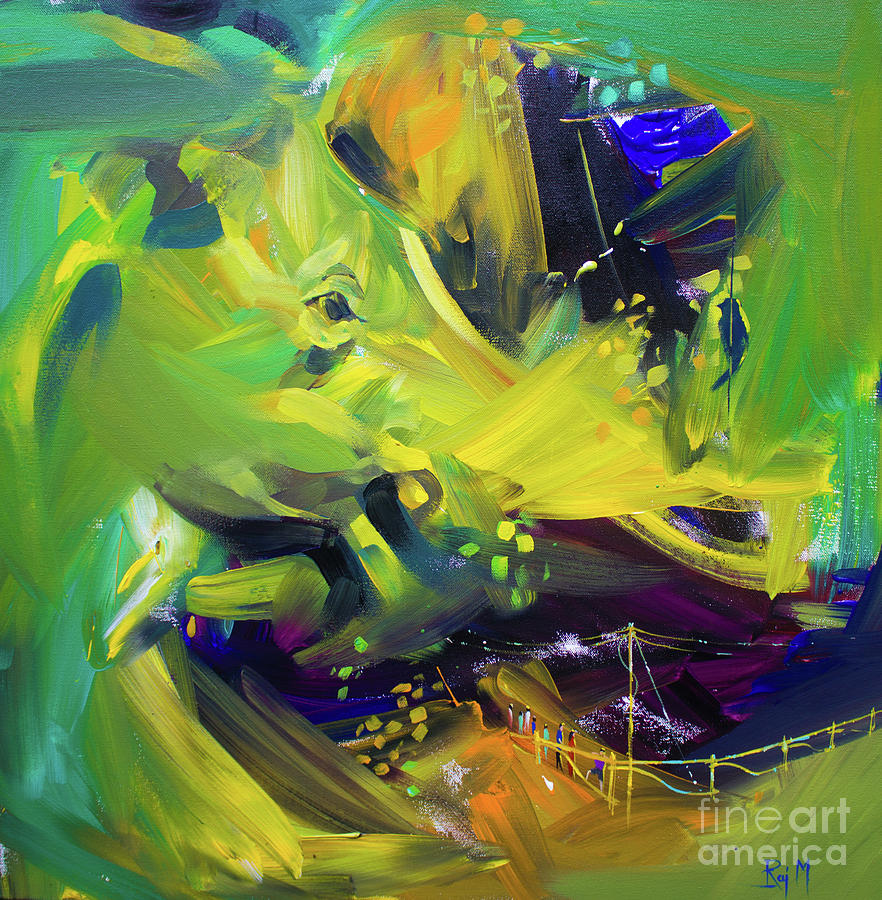Elephant Painting - The Elephant by Raj Maji Elephant Painting - The Elephant by Raj Maji