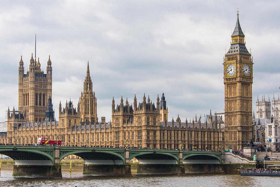 Big Ben Photograph - The Elizabeth Tower and Houses of Parliament by AMB Fine Art Photography
