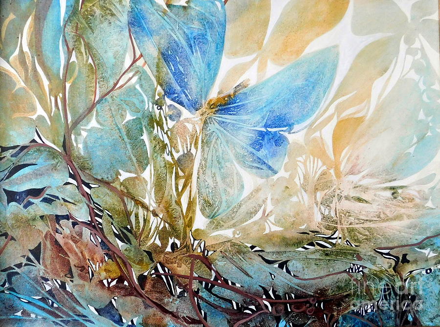 The Elusive Butterfly of Love Painting by Joan Clear