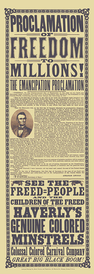 The Emancipation Proclamation Broadside Mixed Media by War Is Hell Store