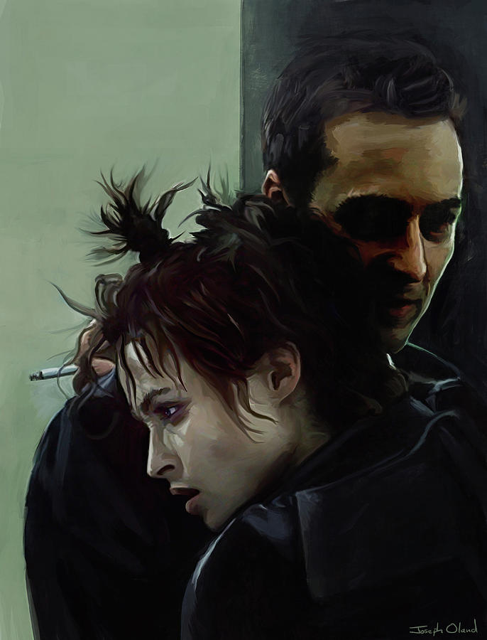 Fight Club Painting - The Embrace - Fight Club by Joseph Oland
