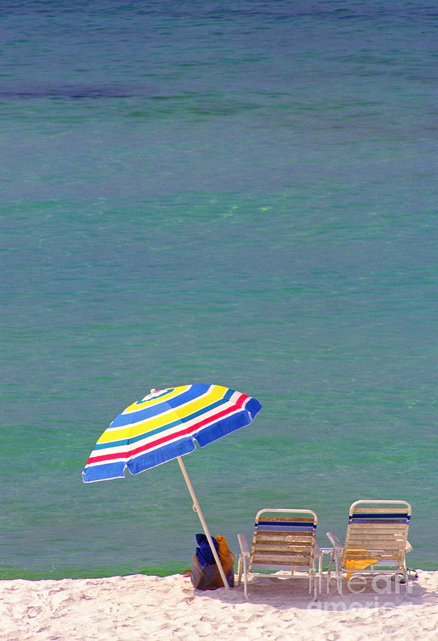 The Emerald Coast with Beach Chairs Photograph by Thomas R Fletcher