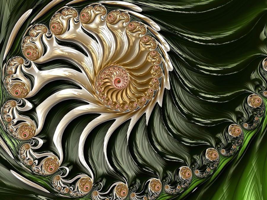 The Emerald Queens Nautilus Digital Art by Susan Maxwell Schmidt