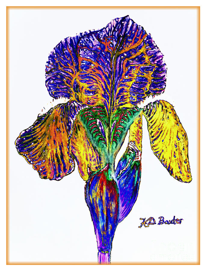 The Emotive Iris Painting by Kimberlee Baxter