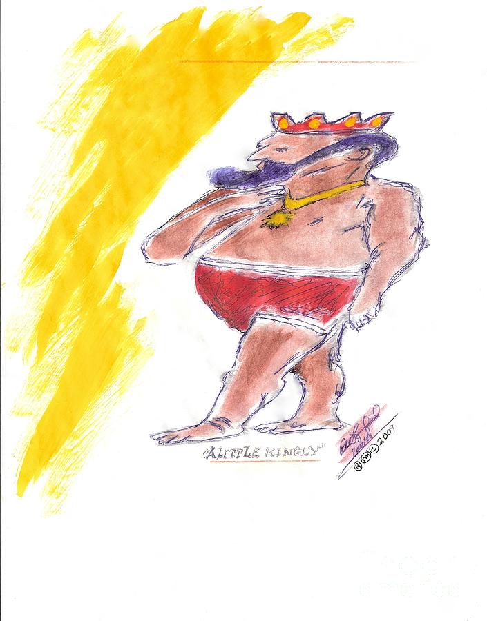 The Emperors New Clothes - A Little Kingly 2 Painting by Richard W Linford