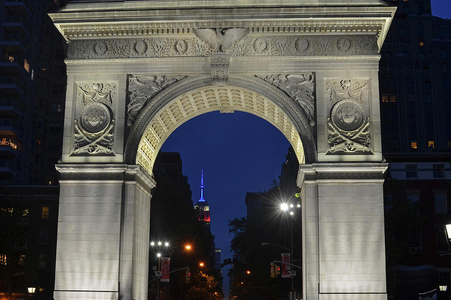 The Empire State Building through the Washington Square Arch Photograph by Toby McGuire