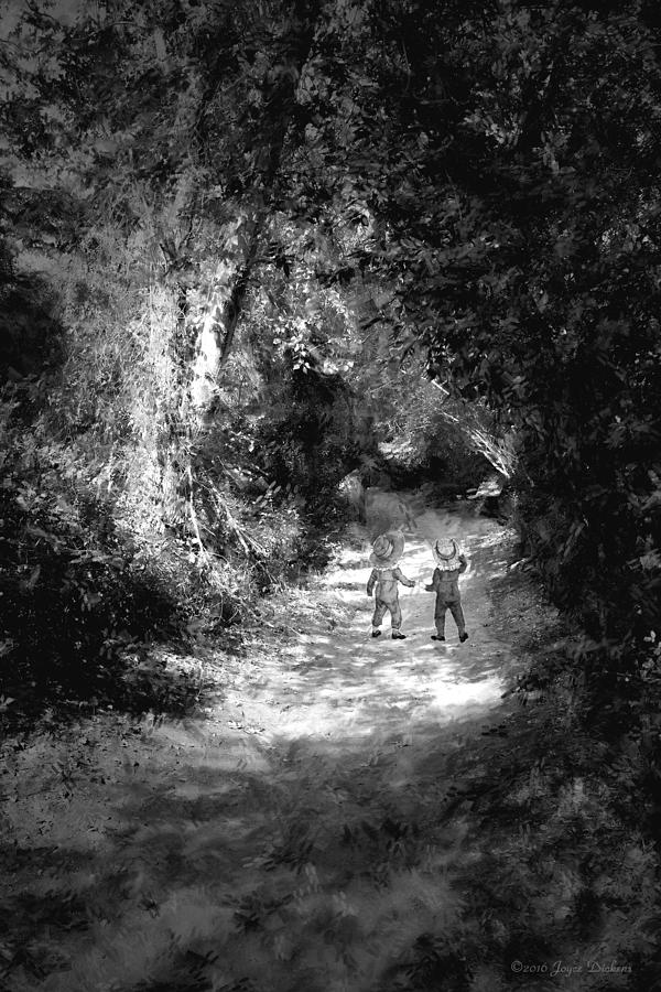 The Enchanted Path Impressionism Two B and W Photograph by Joyce Dickens