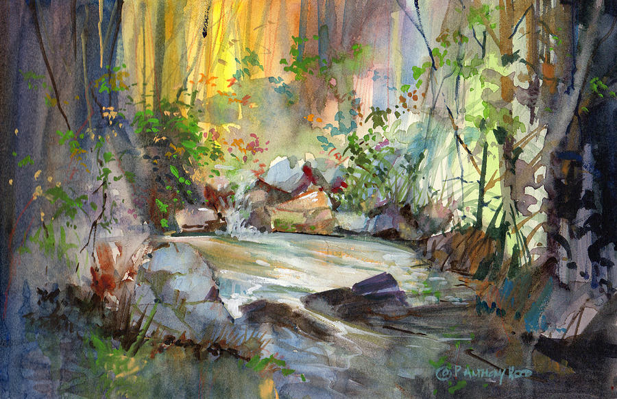 The Enchanted Pool Painting by P Anthony Visco