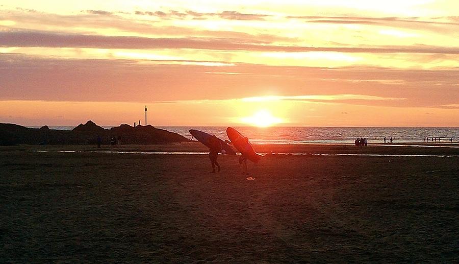 The End Of A Days Surfing Photograph by Richard Brookes
