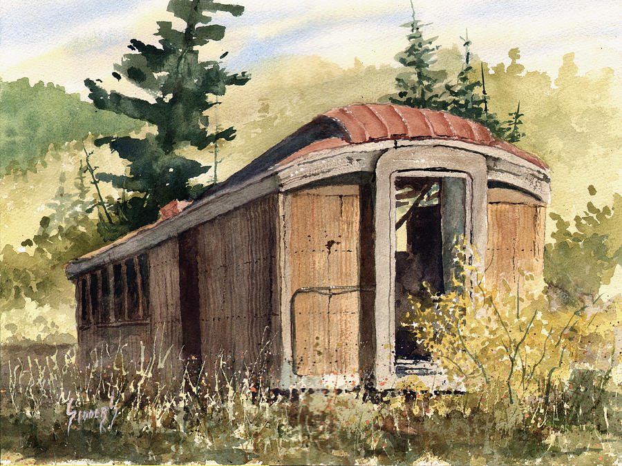 Train Painting - The End Of The Line by Sam Sidders