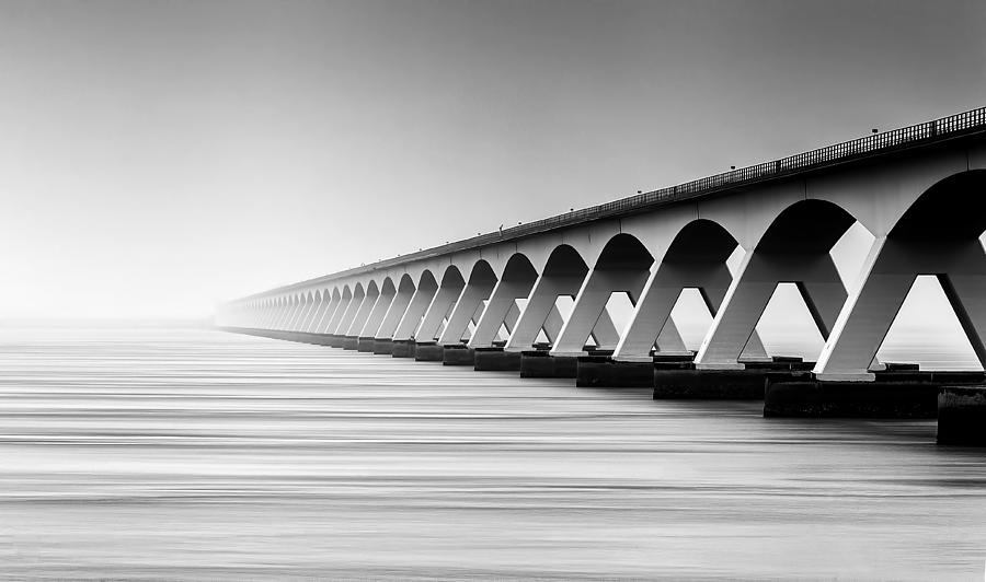 Architecture Photograph - The Endless Bridge by Wim Denijs