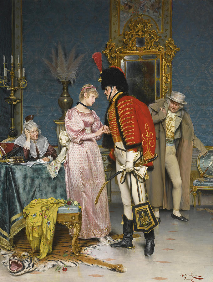 The Engagement Painting by Arturo Ricci