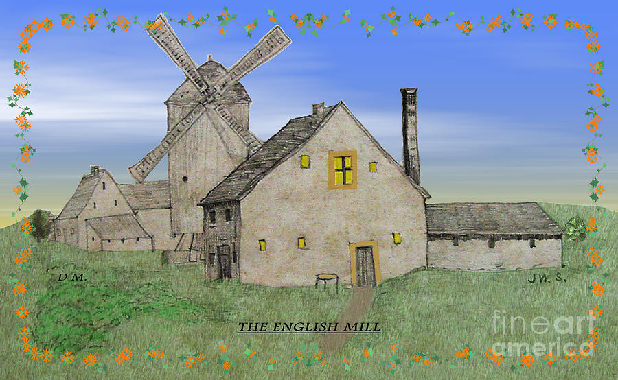 The English Mill V4 Digital Art by Donna L Munro