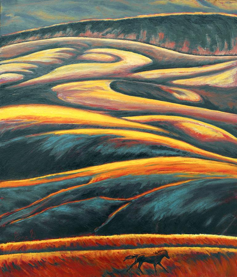 The Enigmatic Hills Painting by Gina Grundemann