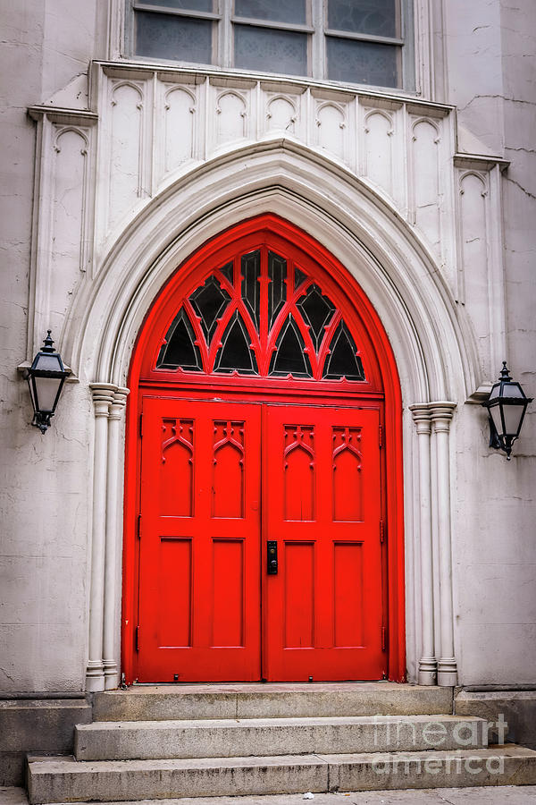 The entrance of the Church of the Epiphany in Washington DC Photograph by Claudia M Photography