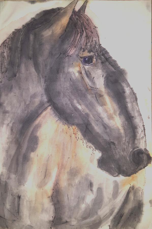 The Equines are coming  Painting by Debbi Saccomanno Chan
