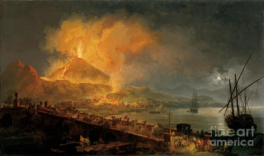 Volcano Painting - The Eruption of Mt Vesuvius by Celestial Images