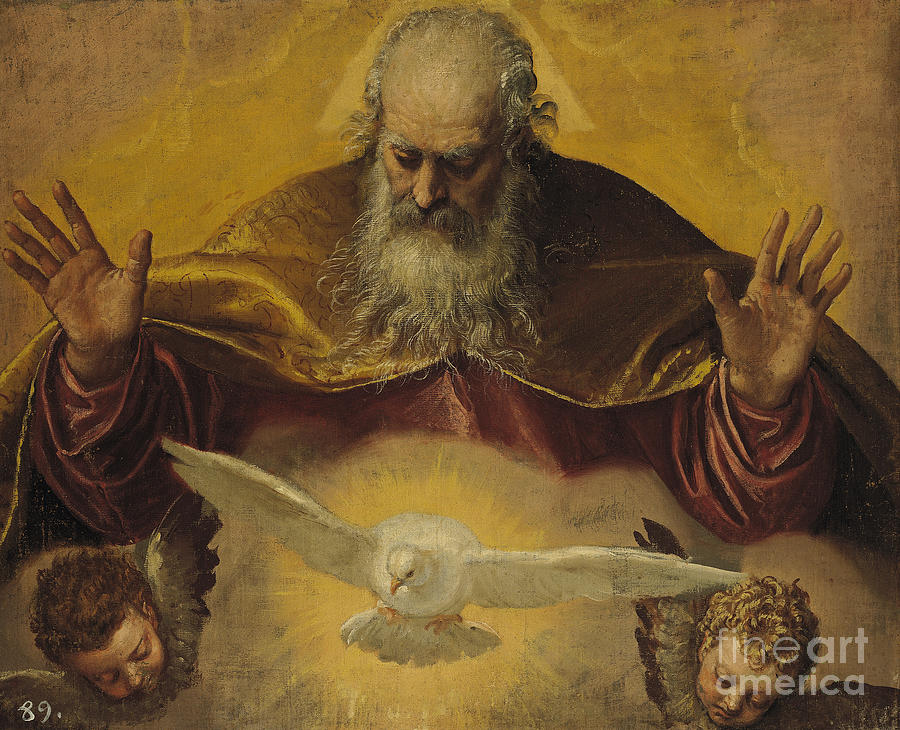 Dove Painting - The Eternal Father by Paolo Caliari Veronese