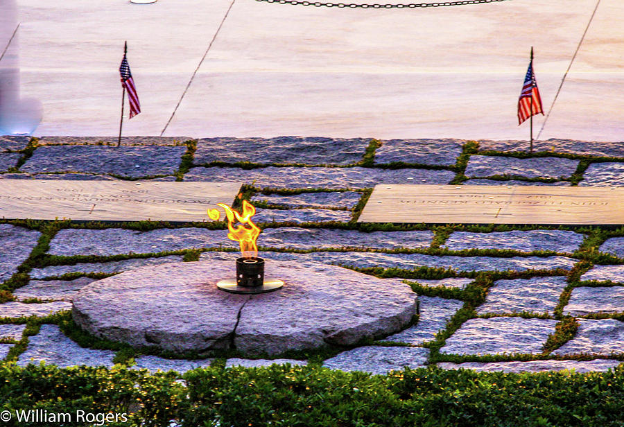 The Eternal Flame Of The John F Kennedy Grave Photograph By William E Rogers 