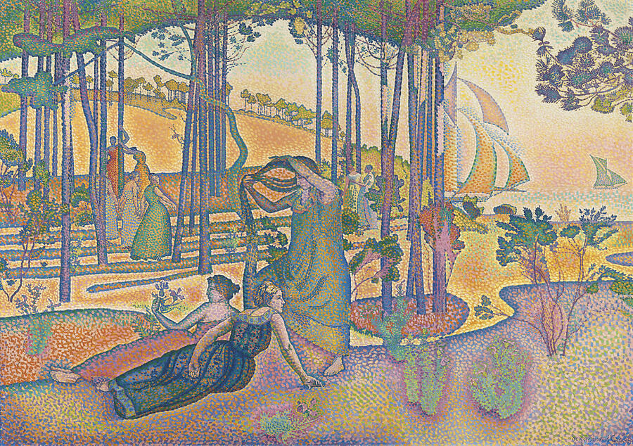 The Evening Air, from circa 1893 Painting by Henri-Edmond Cross