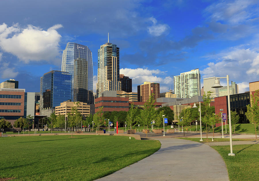 The Ever Changing Denver Skyline Photograph by Bridget Calip