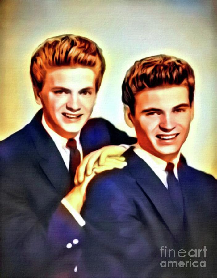 The Everly Brothers. Digital Art By Mb Digital Art