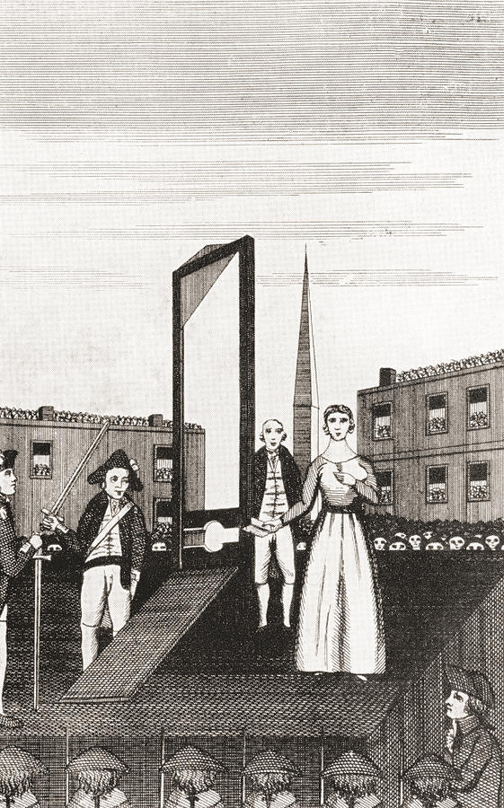 The Execution Of Charlotte Corday Drawing by Vintage Design Pics