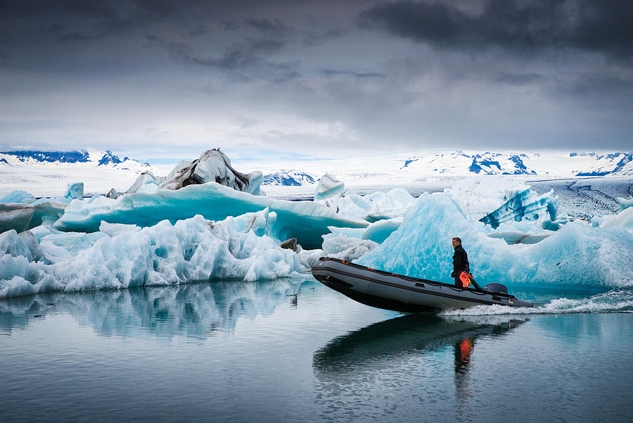 The Explorer - Glacier Lagoon In Iceland Photograph