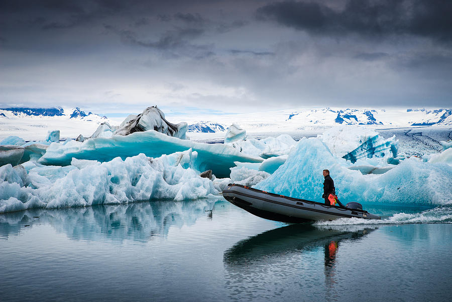 The Explorer - Glacier lagoon in Iceland Photograph by Matthias Hauser The Explorer - Glacier lagoon in Iceland Photograph by Matthias Hauser