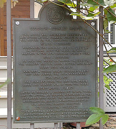 The Explorer Sir Henry Morton Stanley Home In New Orleans Residence Plaque Photograph by Michael Hoard