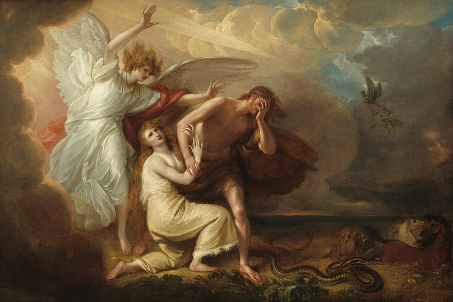 Benjamin West Painting - The Expulsion of Adam and Eve from Paradise by Benjamin West
