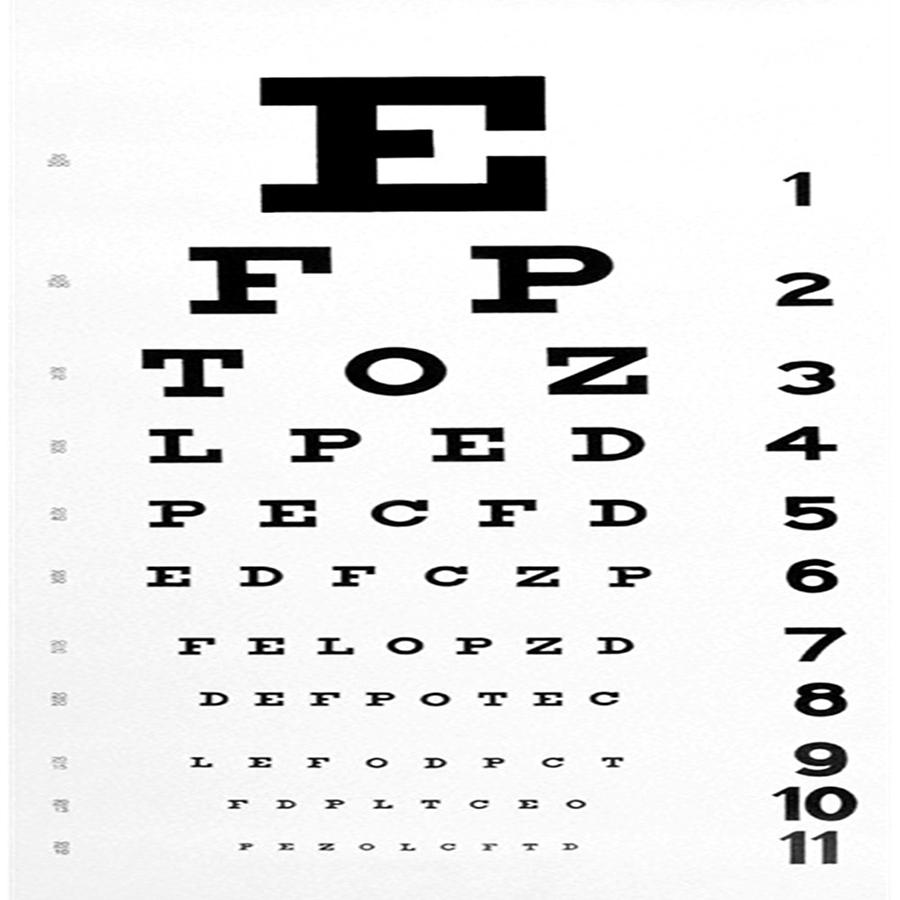 eye chart hand held