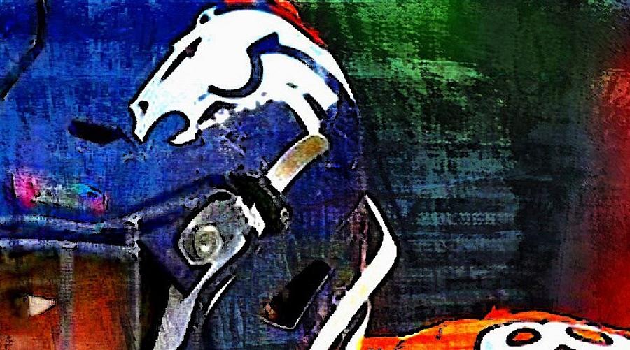 The Eye of a Bronco Digital Art by Carrie OBrien Sibley