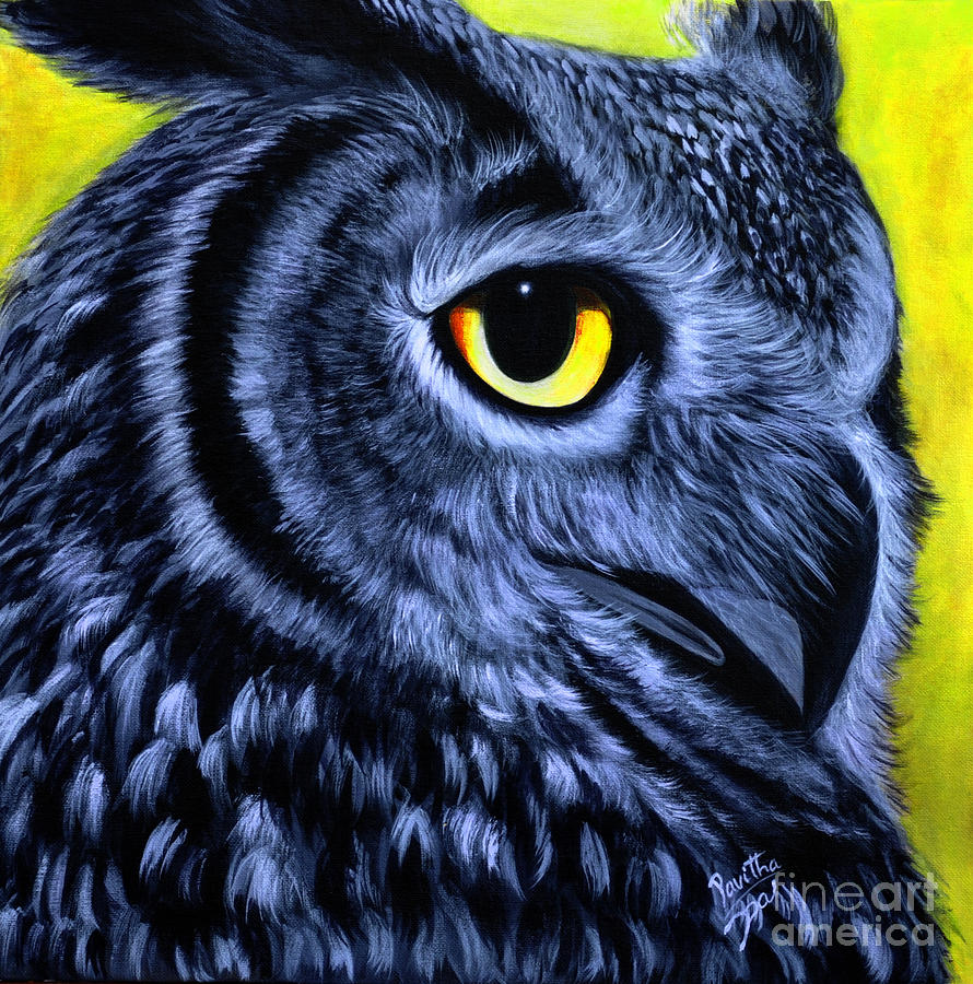 The Eye Of The Owl -the  Goobe Series Painting